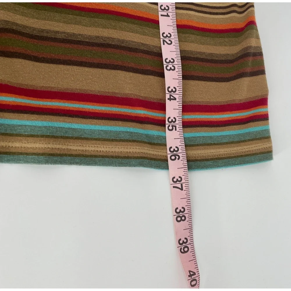 Lauren Ralph Lauren Knit Dress Women Large Petite Southwestern‎ Stripe Cotton